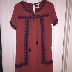 Embroidered boho dress